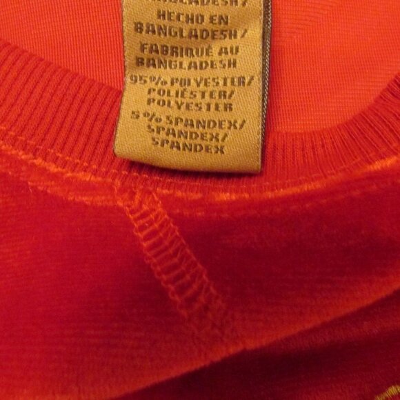 Wrangler Girl's Long Sleeve Logo Graphic Velvet Sweatshirt - True Red - Picture 3 of 3